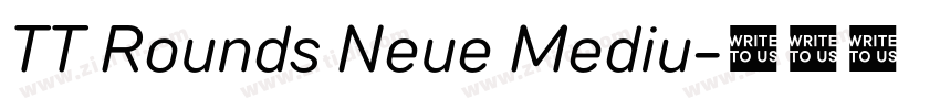 TT Rounds Neue Mediu字体转换
